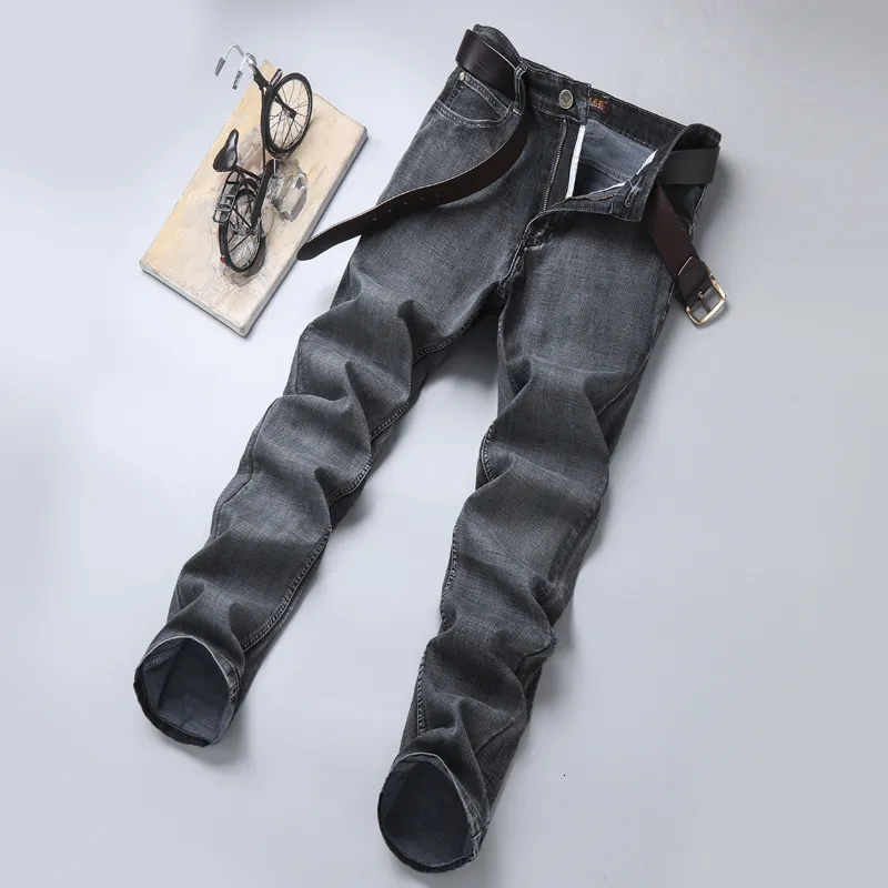 Mens Stretch Straight Fit Mens Slim Fit Jeans Spring/Autumn