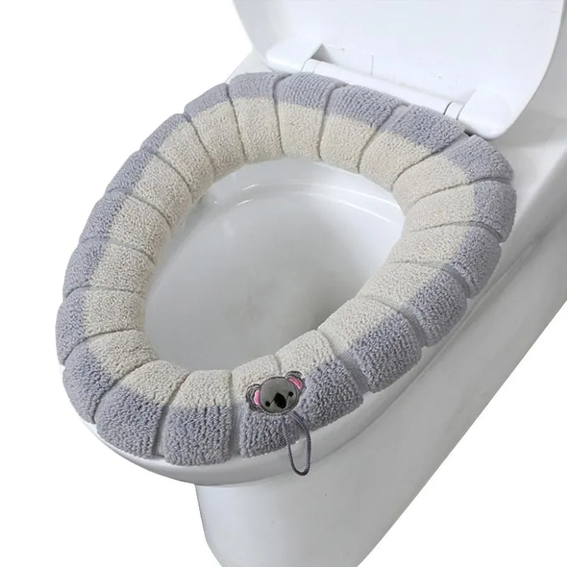 Туалетные чехлы сидений с толстыми крышками ванной комнаты мягкие теплые растягиваемые волокна для аксессуаров