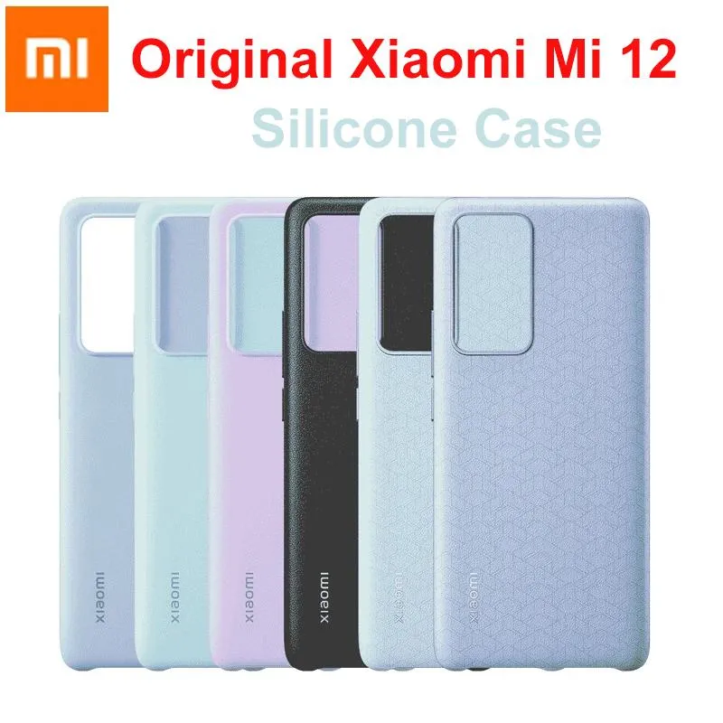 Väskor Original Xiaomi Mi 12 CASE MI12 Pro Silikonfodral Bag Skin Friendly Soft Lim Pu Back Cover för Xiaomi Mi 12 /12Pro