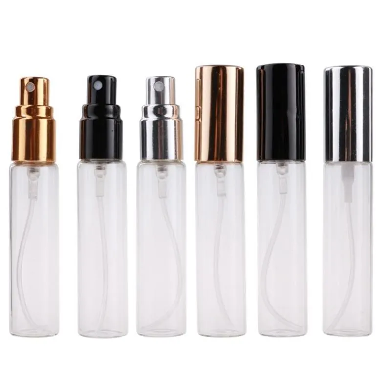 20pcs/lot 5ML 10ML 15mL Clear Thin Glass Spray Bottle Sample Bottle Wholesale Travel Bottle Clear Thin Glass Perfume Spray 220705 Tmljk