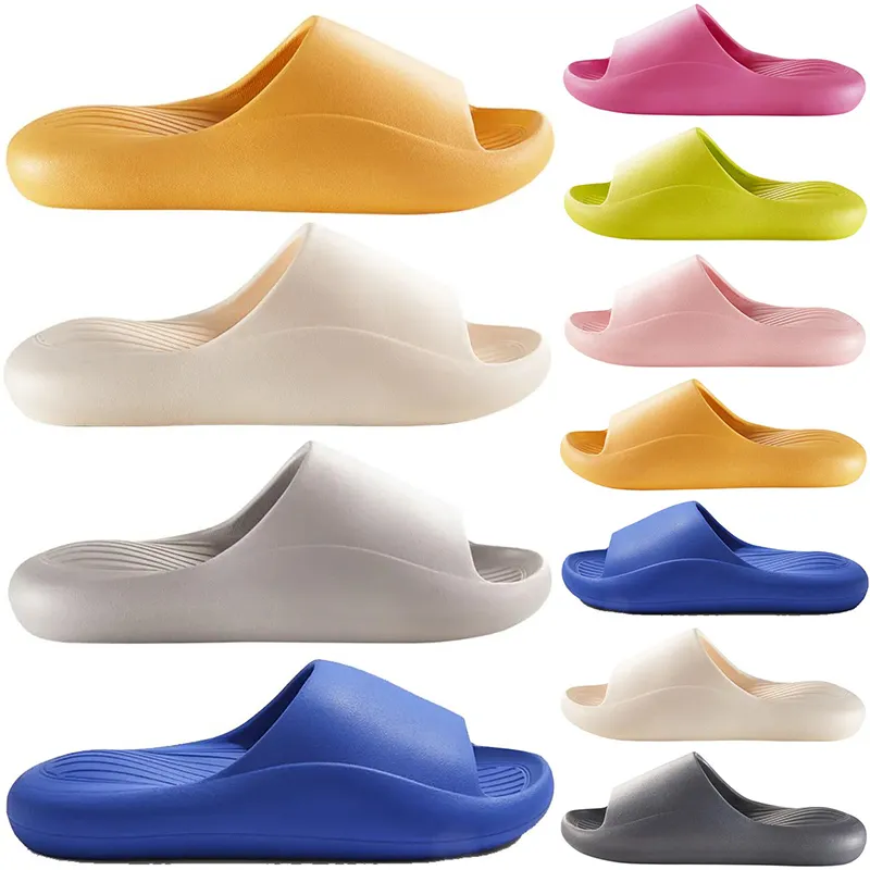 Deslizadores de chinelo de sandália de design para homens e mulheres verdes amarelos sandálias corrediças pantoufle mulas chinelos masculinos femininos chinelos treinadores chinelos sandálias cor56