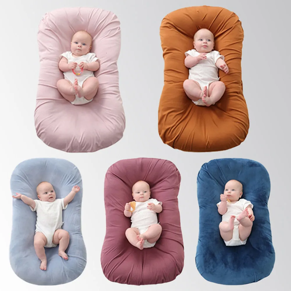 Bed Rails Baby Nest Folding Crib Travel Play Mat Infant Toddler Pure Cotton Cradle Washable Uterine Bionic Born Bassinet Pad 230601