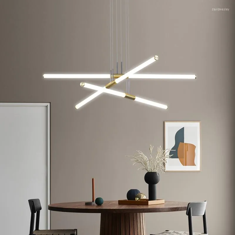 Żyrandole nowoczesne chandeleir LED do salonu sypialnia minimalistyczne akrylowe jadalnię kuchenne miedziane nordyckie oprawy