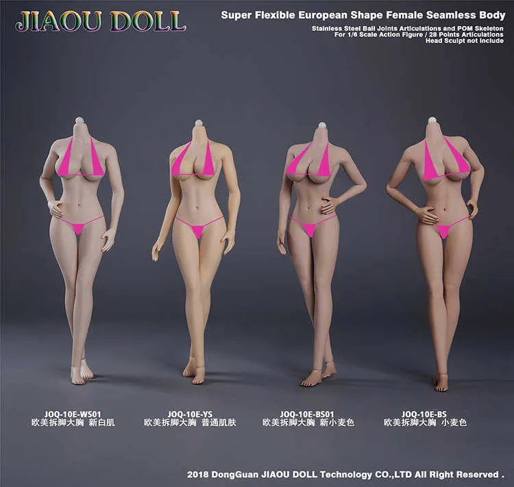 JIAOU DOLL 1/6 Female Super Flexible Sexy Seamless Body JOQ 10E