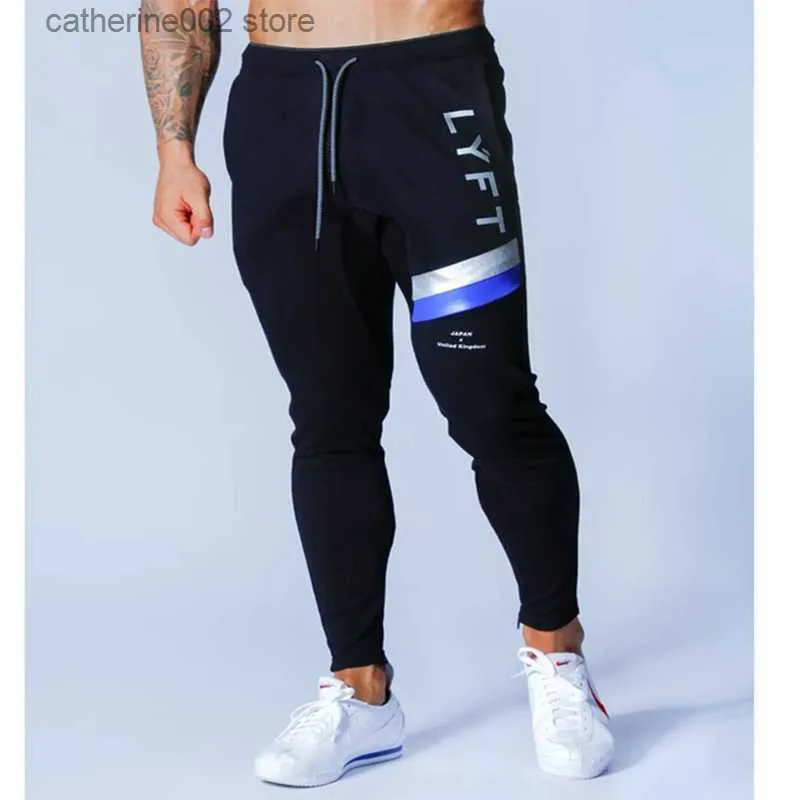Men's Pants Spring and Autumn New Men's Running Training Pure Cotton Slim Leggings Fitness Casual Sports Pants Men's Gym Black Fitness Pants T230602