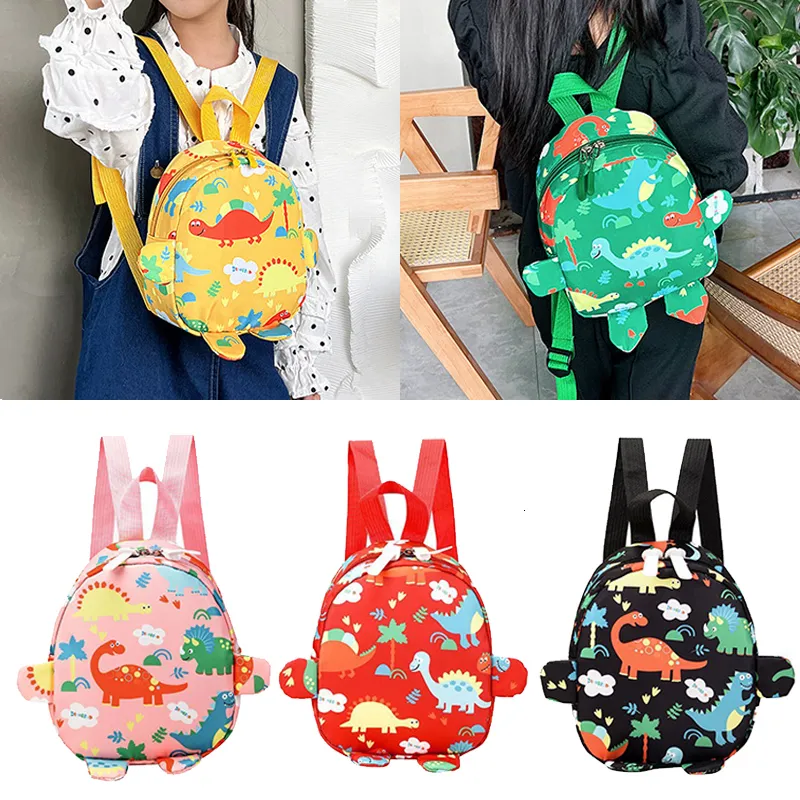 Backpacks Cute Cartoon Dinosaur Baby Kindergarten Schoolbag Children Boys Girls School Bags Adjustable Animals Kid Backpack 230601