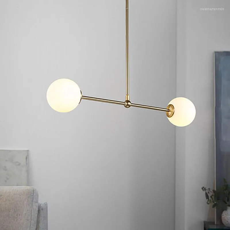 Hanglampen Lange Kroonluchter Postmodern Art Deco Living Ball Room Bar Counter Suspension Light Inclusief G9 Geometrisch