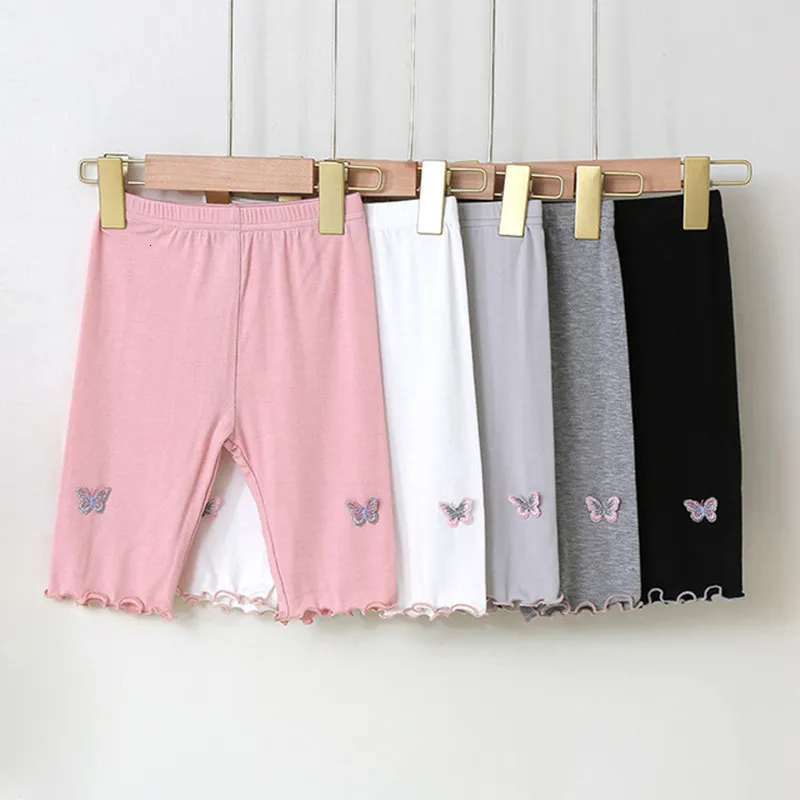 Shorts 210Years Mädchen Sommer Leggings Kinder Knielange Fivepoint Hosen Kinder Hosen Dünne Modale Böden Leginsy Baby Kleidung 230601