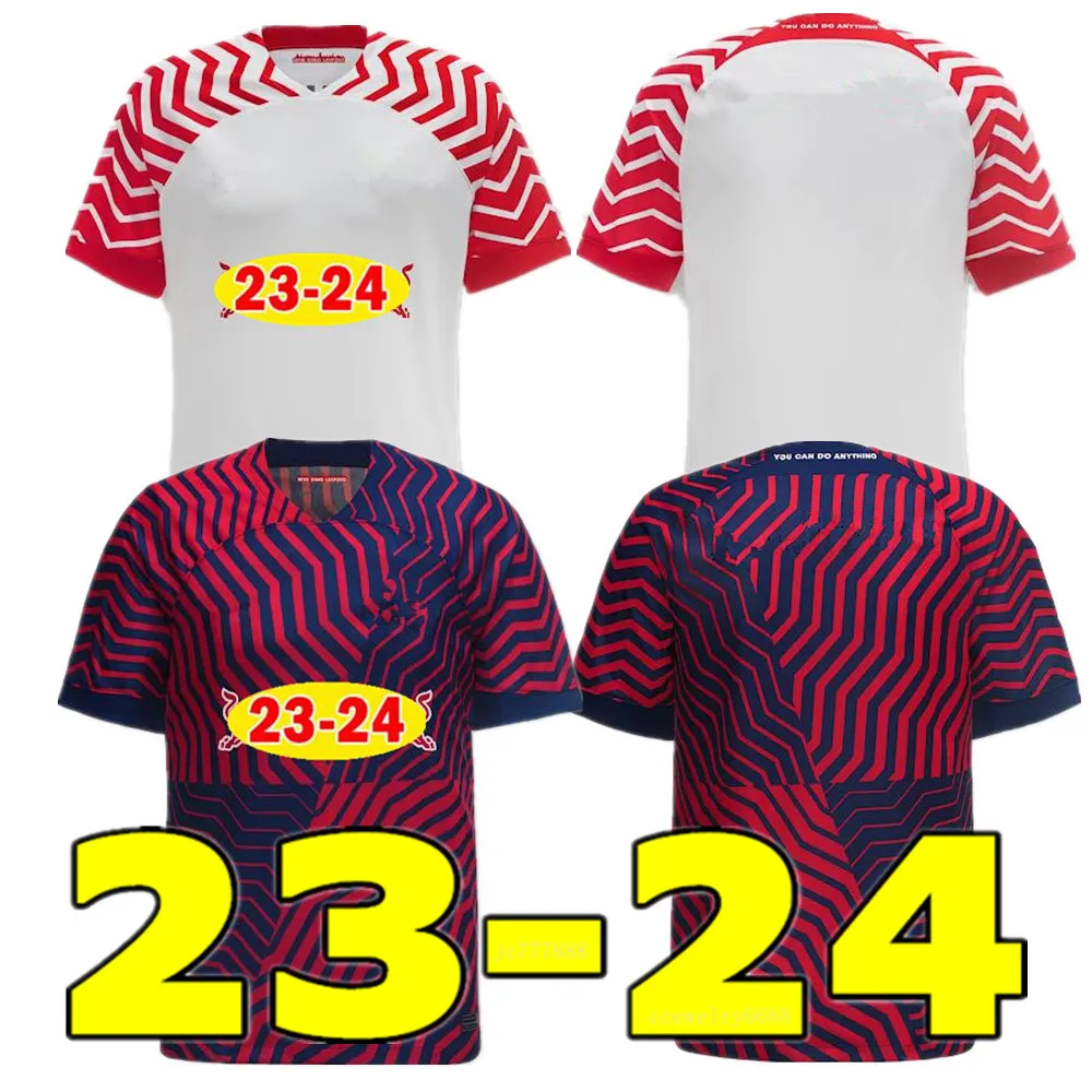2023 2024 RBLサッカージャージのライプツィジュオンファイアオルモンカンクウェンナーポールセンフォースバーグ23 24サビッツァーフットボールシャツ