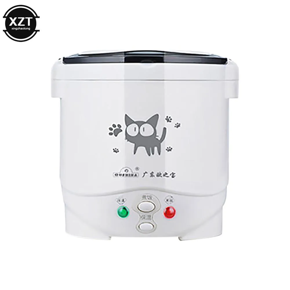 Apparater Portable Car Rice Cooker 1L Home Mini Rice Cooker 12V/24V Billagningsverktyg Soppverktyg Bil Riskokare