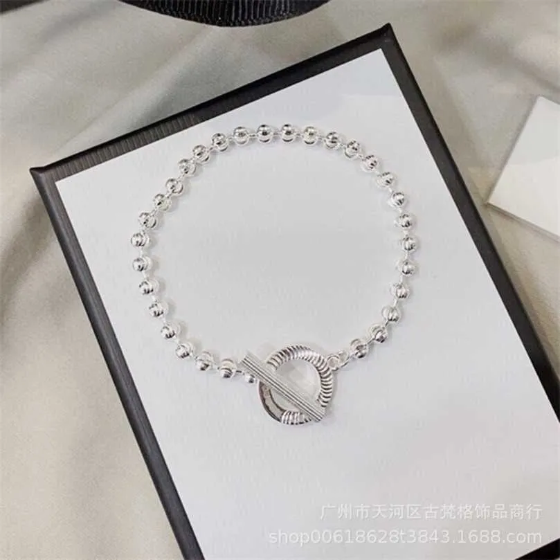 50% rabatt designer smycken armband halsbands ring pärla spets snidmönster 925 enkel cool stil manlig kvinnlig par armband