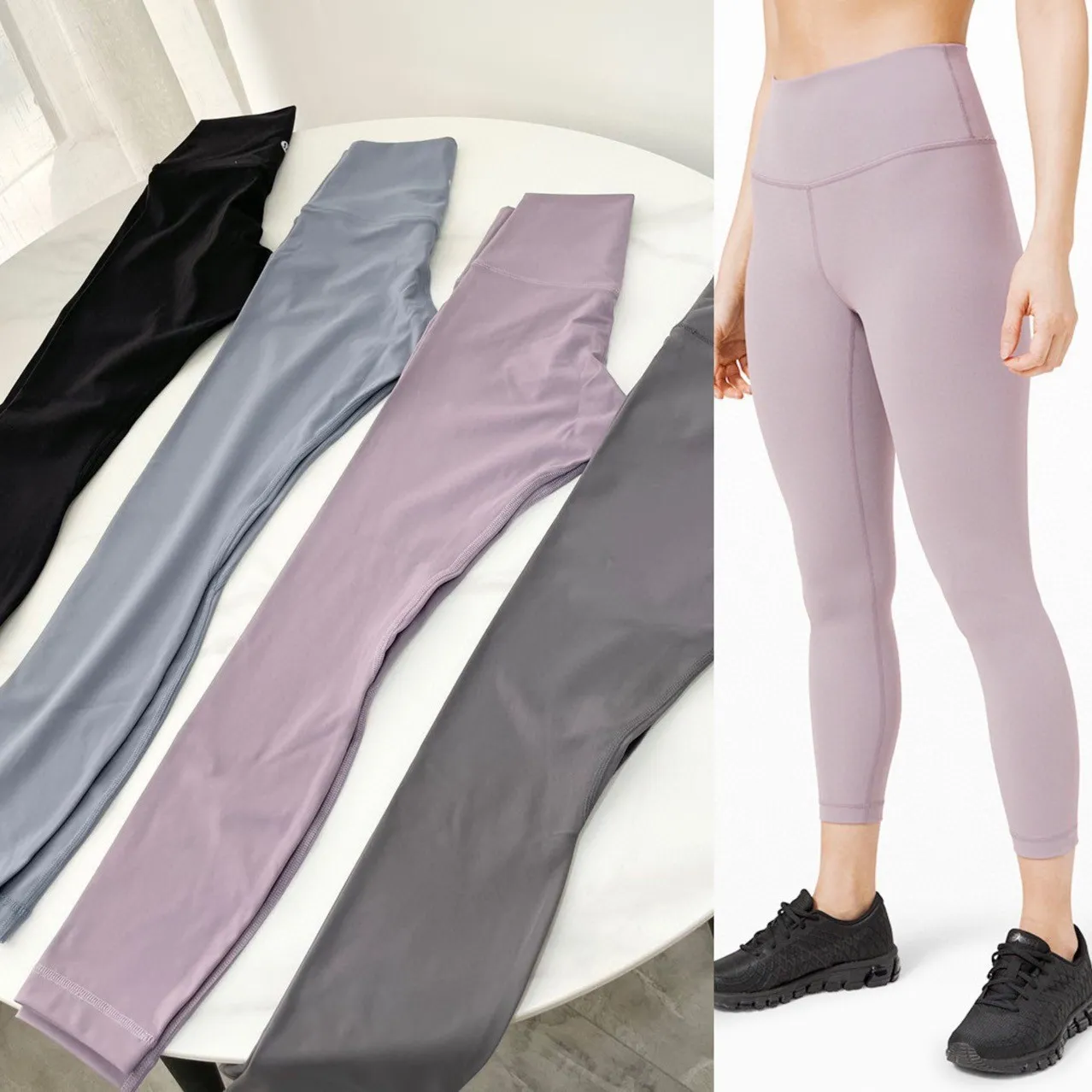 Tozluk kadın tasarımcı lüks eşofman hizalama yüksek bel sıkı yoga pantolon çıplak duyu zindelik rahat spor dokuz noktalı pantolon jogger koşmak