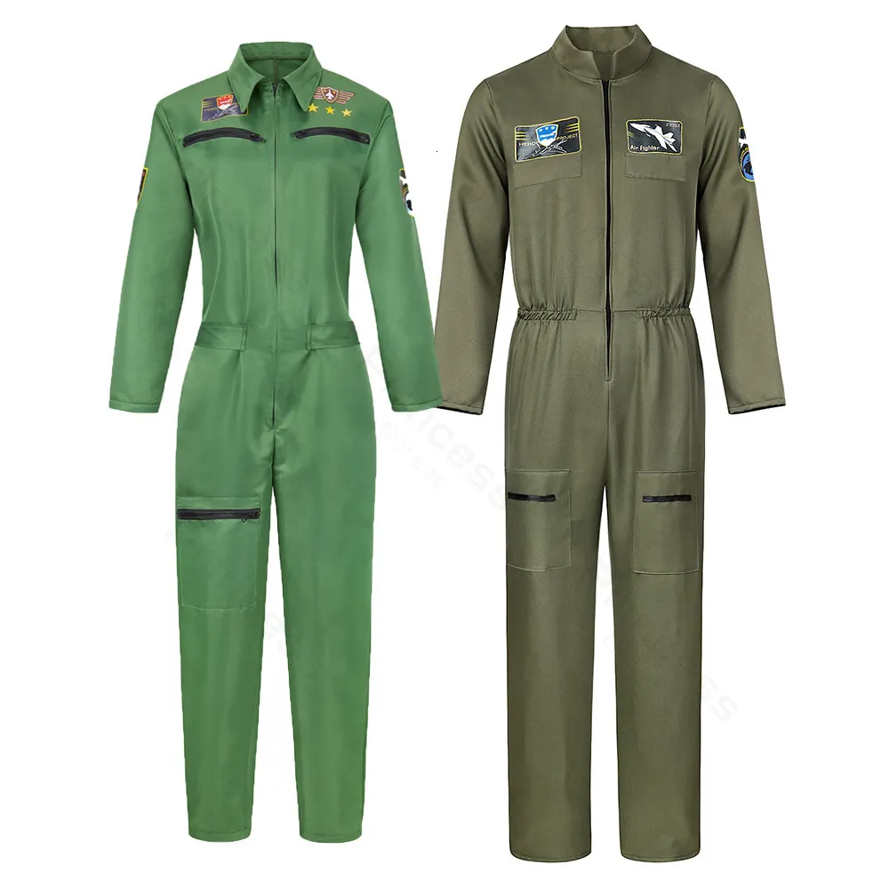 Cosplay Pilot Uniform Army Green Clothing Come Come Play Comility Gerform Uniform Fighter Pilot Clothing Plus Size 230601