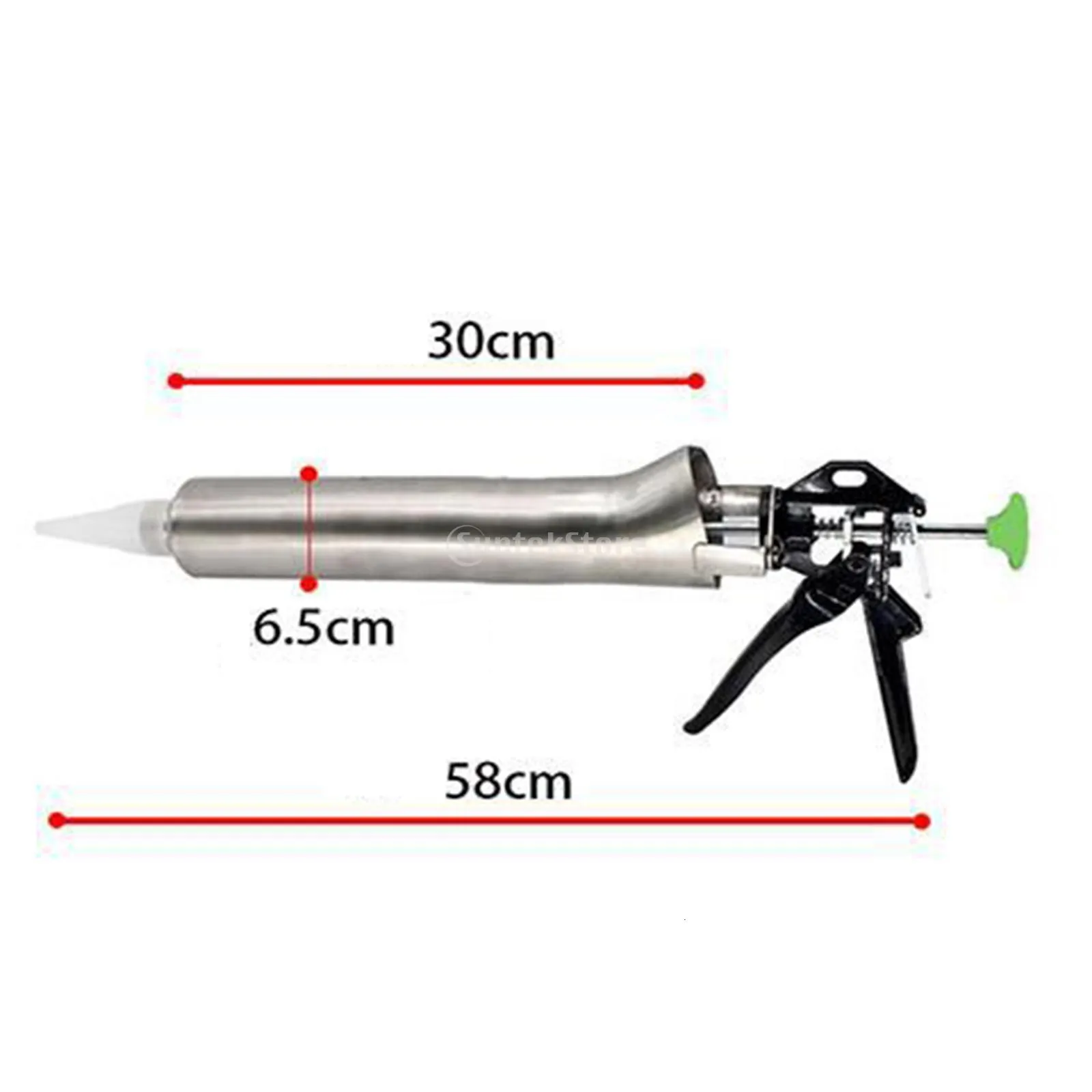 Stainless Steel Bunnings Sausage Caulking Gun With 10 Nozzles And