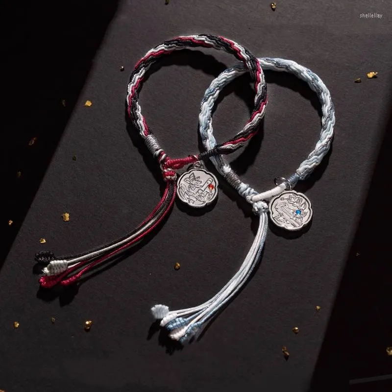 Charm Bracelets Offizieller Großmeister der dämonischen Kultivierung Wei Wuxian Lan Wangji Chinoiserie Ehepaar Lucky Bracelet Handseilgeschenke