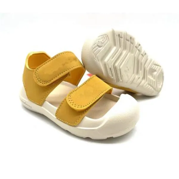 summer new boys' and girls' sandals magic sticker Soft bottom Toe wrapping beach wading shoes