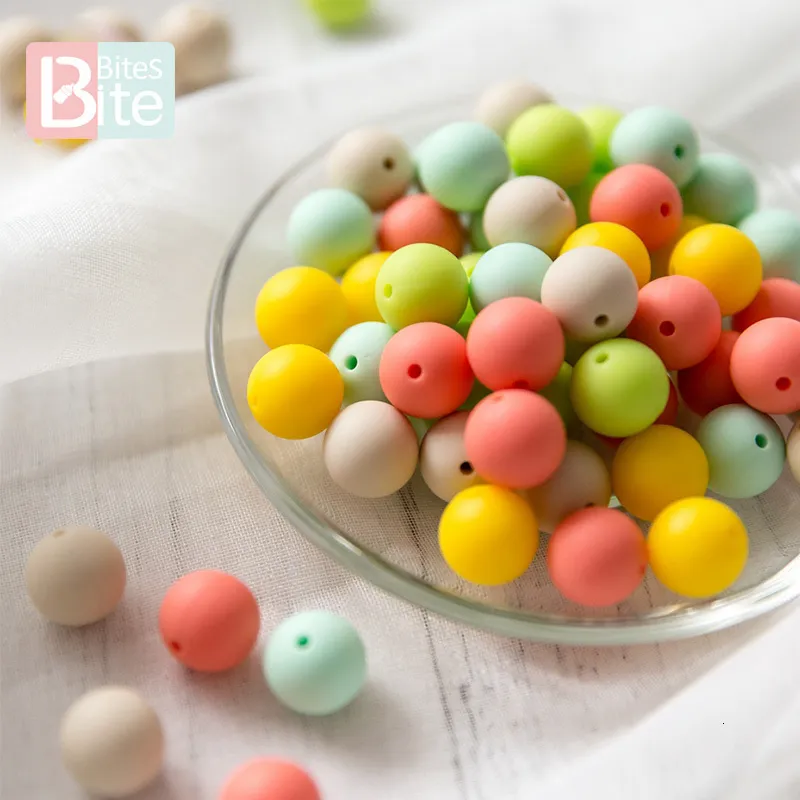 15mm Silicone Round Beads Baby Chewable Silicone Beads BPA Free 100% Food  Grade Silicone Beads