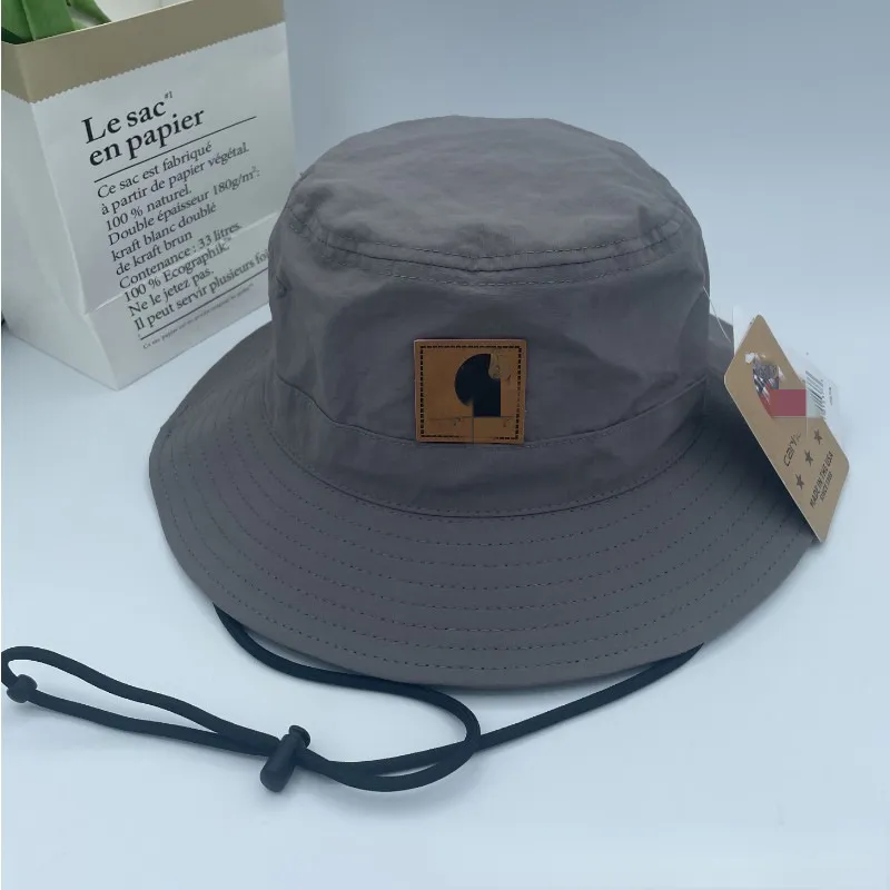 Kvinnligt modemärke Hip Hop Bucket Hat Quick-Dry Casual Patch Bucket Hat Outdoor Sun Protection Alpine Cap Men