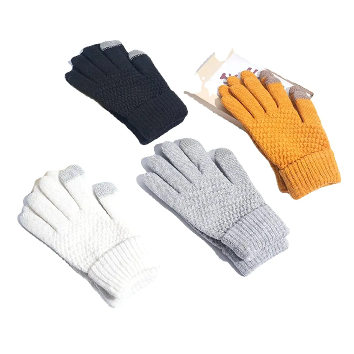 8Pair Jacquard Knitted Screen Men Men Winter Plusz