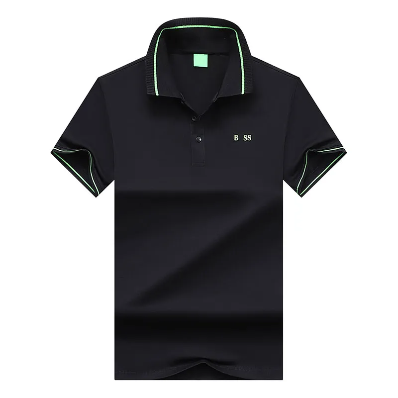 Boss Heren Poloshirt Hoge Kwaliteit Mode Heren T-shirt Luxe Polo Kraag Puur Katoen Ademend Top Boss Business Shirt M-XXXL