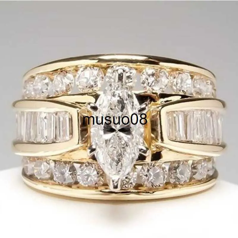 Band Rings 18K Multi Gold Ring for Women Natural 1 Diamond with Diamond Jewelry Anillos De Bizuteria Anillos Mujer Gemstone Rings Box J230602