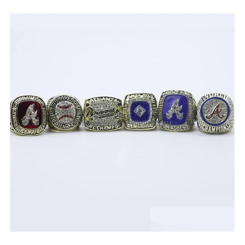 6pcs world series baseball team championship ring with wooden display box souvenir men fan gift 2019 wholesale drop shipping