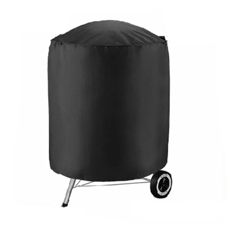 BBQ Tools Accessories BBQ Cover Outdoor Dust Waterproof Weber Heavy Duty Grill Cover Rain Protective Outdoor Barbecue Cover Round BBQ Grill Black 230601
