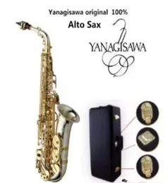 Brand New Yanagisawa AWO37 Alto Saxophone Silver Plated Gold Key Professional Sax With Mouthpiece Case and Accessories 7045116