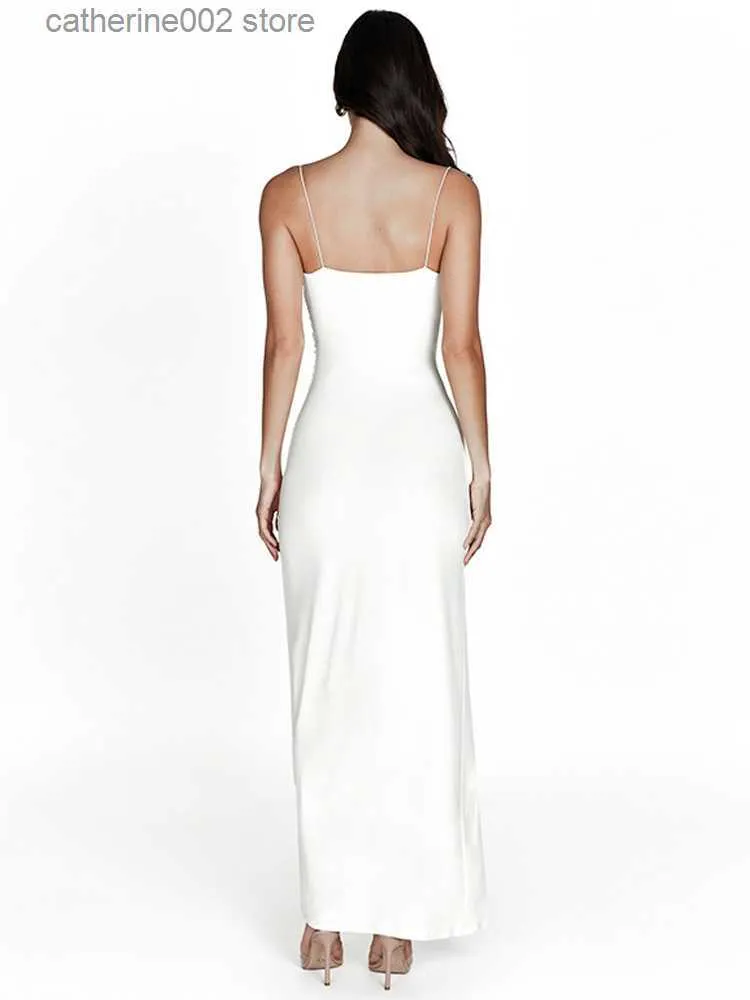 knee length dresses for ladies Bandage Dress White Maxi Dress – CHUUI_Collection