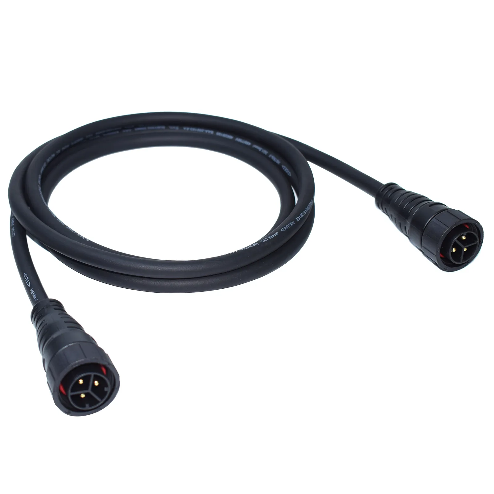 JKM Electronics M25 AC Cable for WVC GTB مقاوم للماء الشبكة الشمسية TIE Micro العاكس 3Pin M25 الذكور سلك المطاط كابل 2M 450/750V