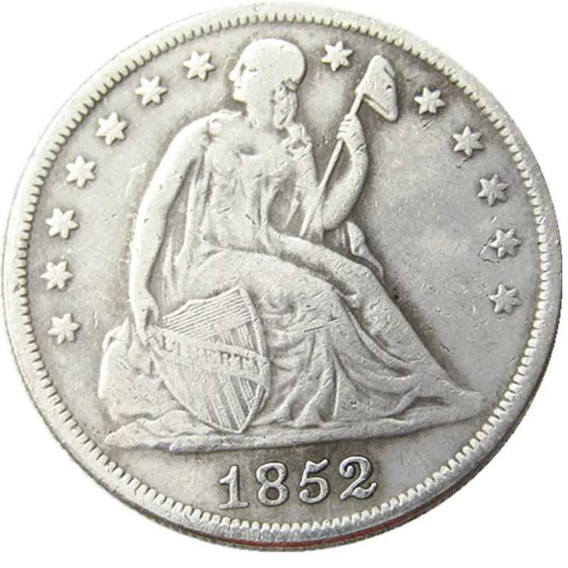 US 1852 Seated Liberty Dollar Silver Plated Coin Copy