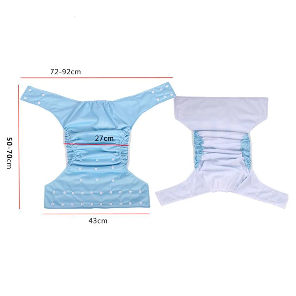 Adult Cloth Diaper Incontinence Pant Washable Leakfree for Elderly No Smell Reusable Adult Diaper Large Size Adjustable TPU Coat
