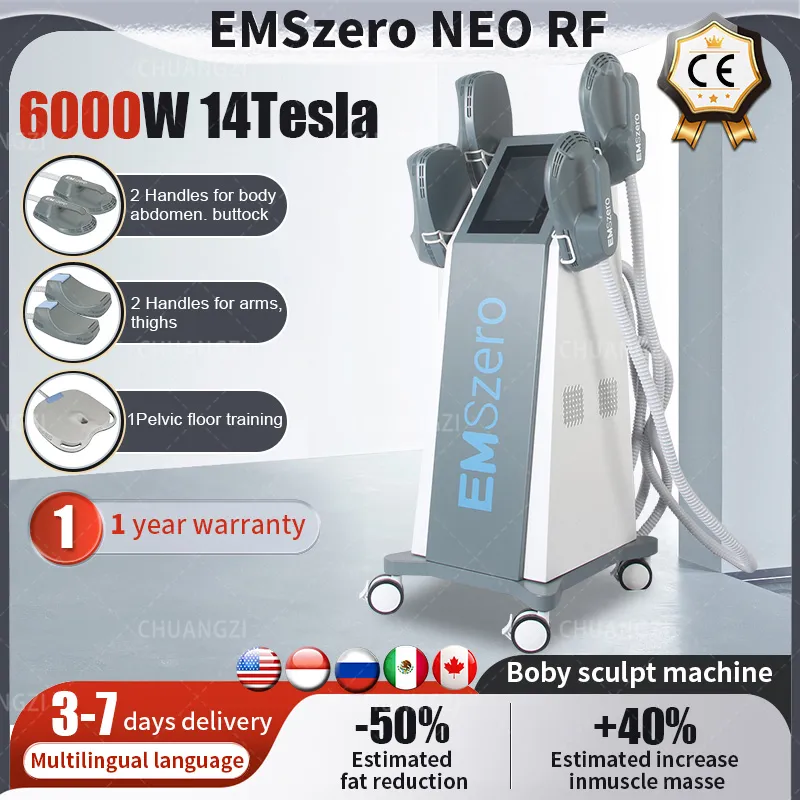 EMSZERO 14 Tesla 6500W 2023 DLS-Emslim NEO Minceur Machine Hiemt Nova Corps Sculptant EMS Stimulateur Musculaire Pelvien Salon