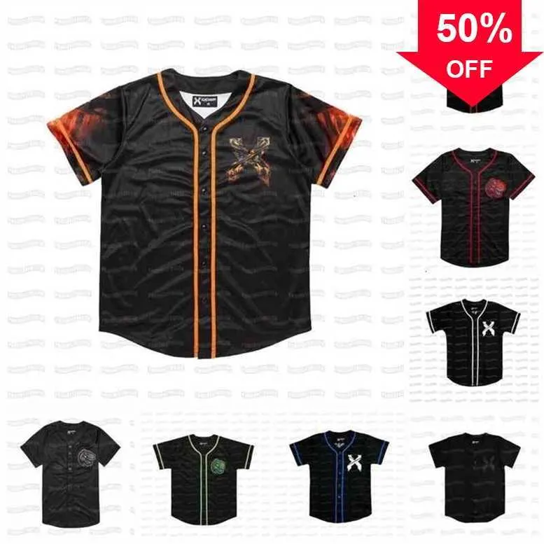 Xflsp GlaC202 Excision Maillot de baseball personnalisé N'importe quel numéro N'importe quel nom Hommes Femmes Jeunesse