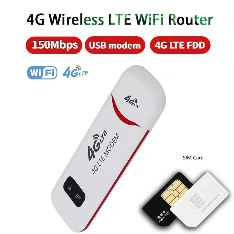 Routeurs Eatpow 4G LTE Router sans fil USB dongle 150 Mbps Modem Mobile Broadband carte SIM Adaptateur WiFi Adaptateur 4G Router Home Office