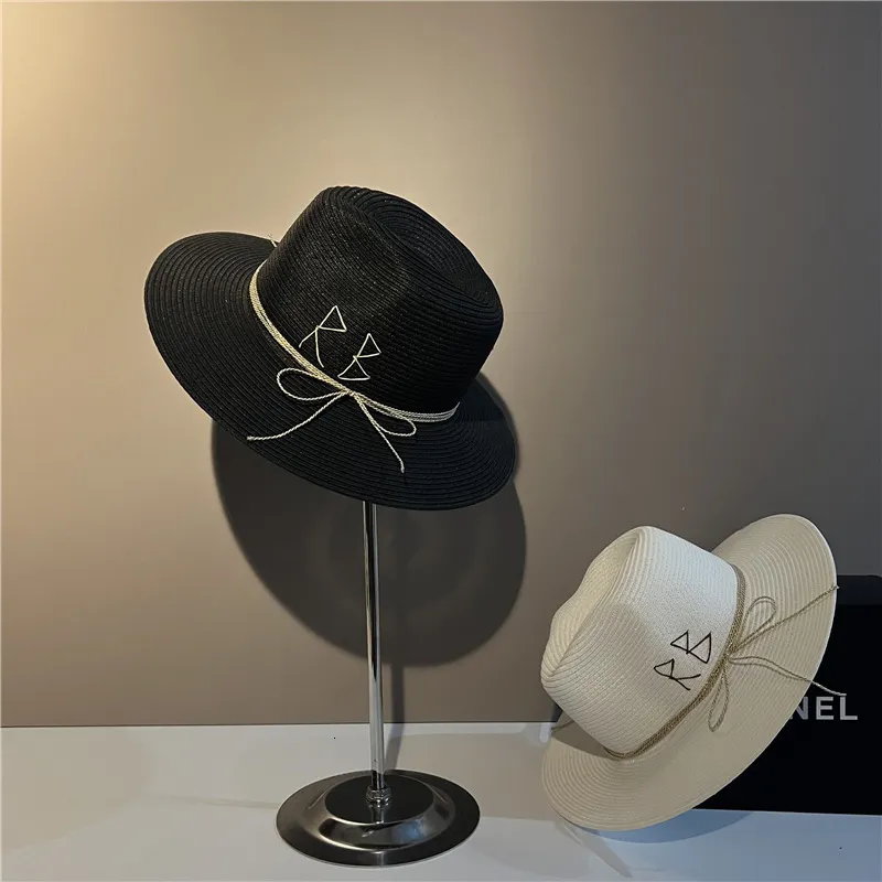 Wide Brim Hats Bucket Hats Embroidered RB Accessories Summer Beach Women's Straw Hat Panama Men's Jazz Hat Fashion Advanced Fashion Sun Hat 230602