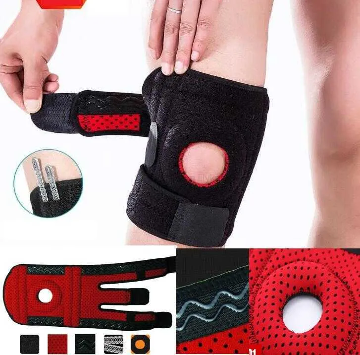 non-skid kneepad Adjustable Sports Leg Knee Support Brace Wrap knee protector Pads Sleeve Cap Safety spring Knee Brace for basketball