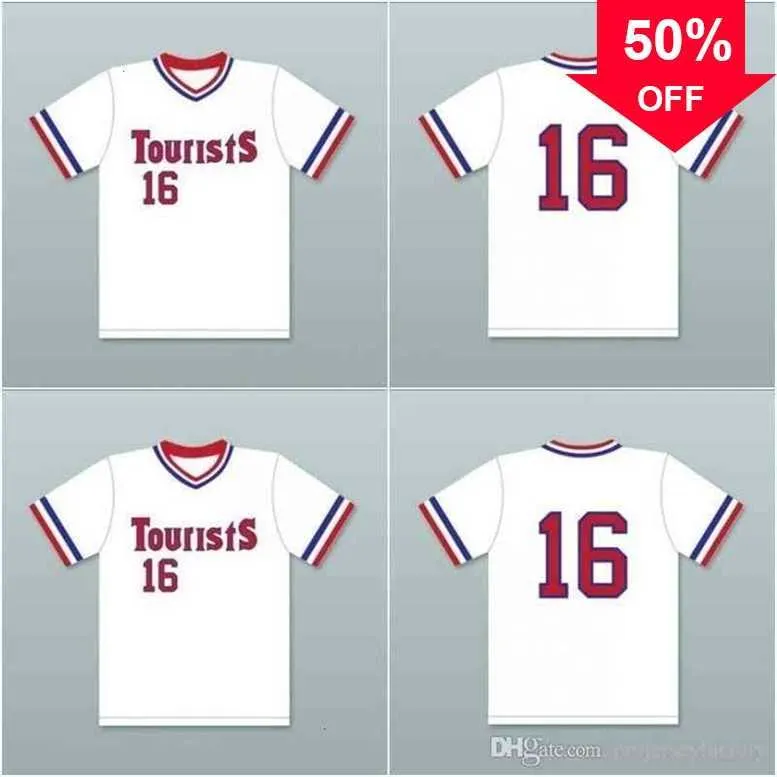 Xflsp GlaC202 Kevin Costner Crash Davis 16 Tourists Baseball Jersey