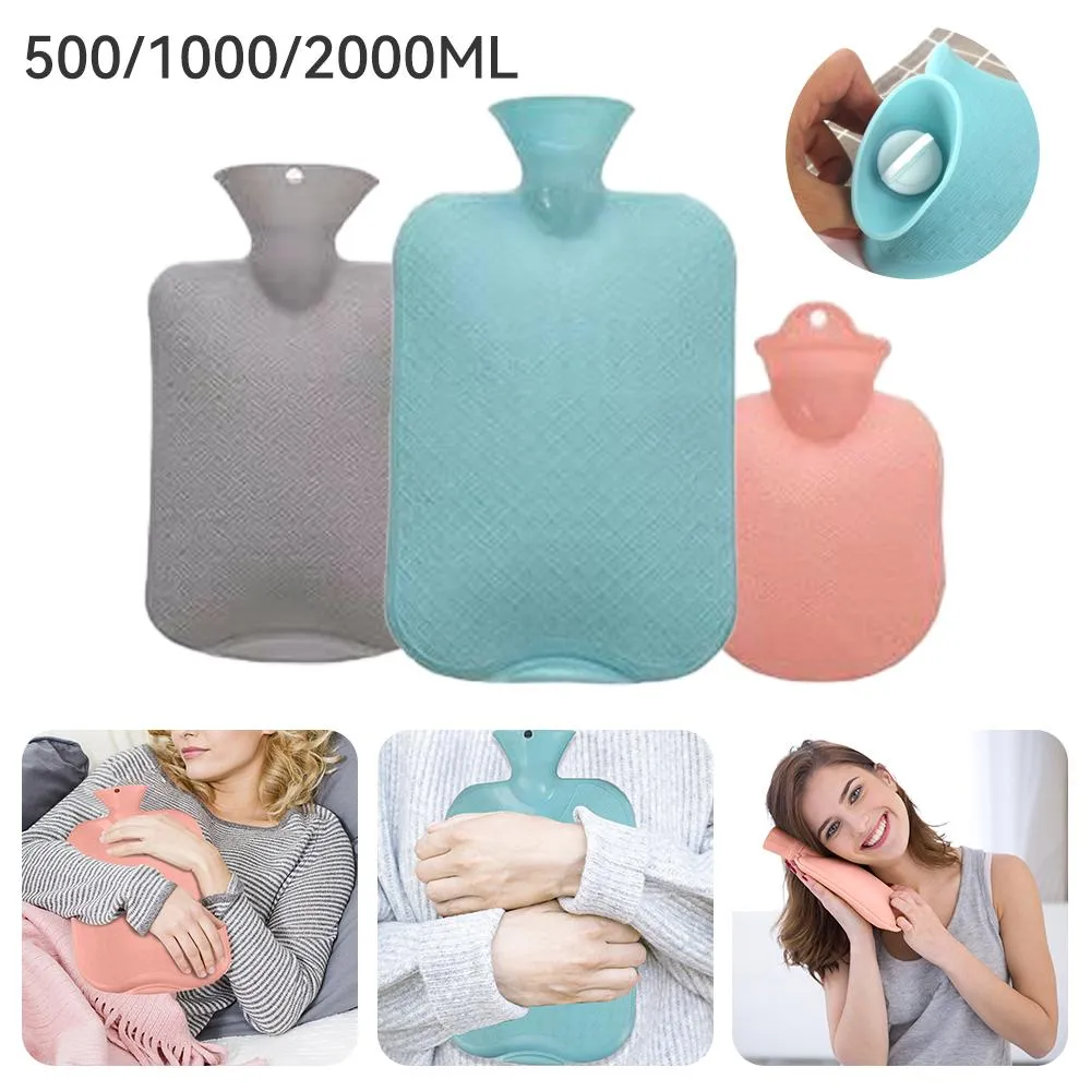 Bouillons épaisses bouteilles d'eau chaude portable en caoutchouc hiver chaude sac chaude sac à main les filles de poche