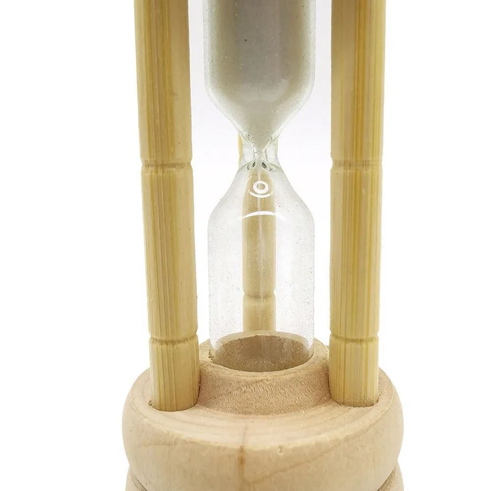 100st heminredning liten klocka 3 minuter sand timer kampanj present unik nyhet dekorativ trä timglas