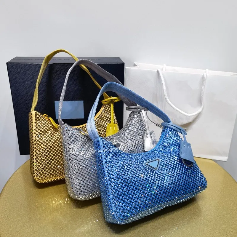 10A Quality Cross Body Shiny Mini Tote Bags 22cm Vintage Diamonds Re-Edition Duchesse Handbag Women Shoulder Luxury Lady Fashion Underarm Bag Free Shipping