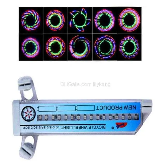 ホットバイクホイールランプライト16 LEDカラフルなマウンテンバイクホイールランプスポークライトサイクリング機器自転車装飾サイクリングアクセサリー