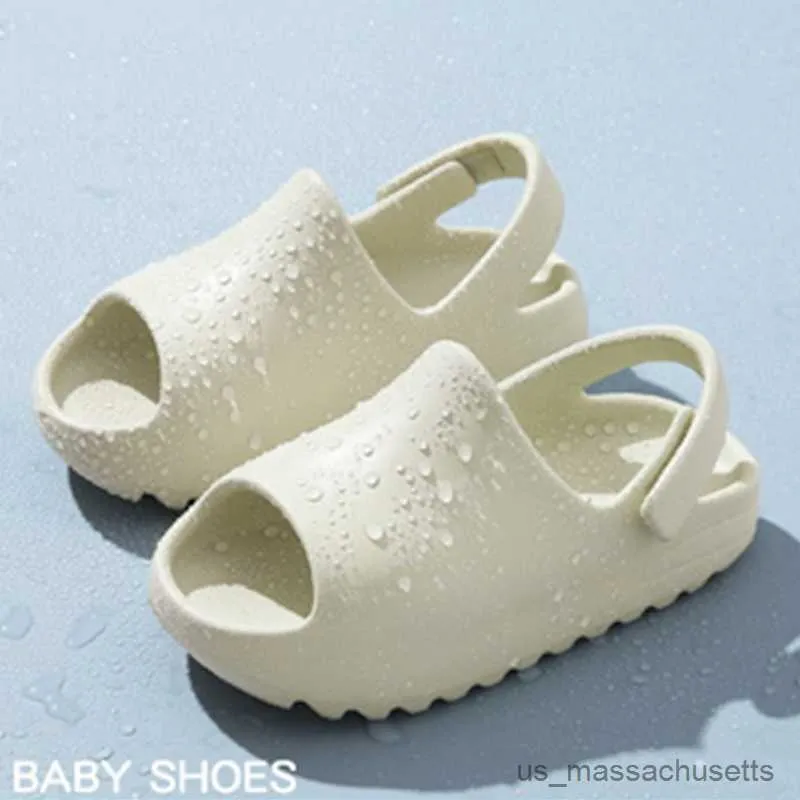 Sandalet çocuklar sandalias toddler slip-on moda kızlar kızlar plaj yaz slaytları kemik reçine çocuklar hafif su ayakkabıları R230603