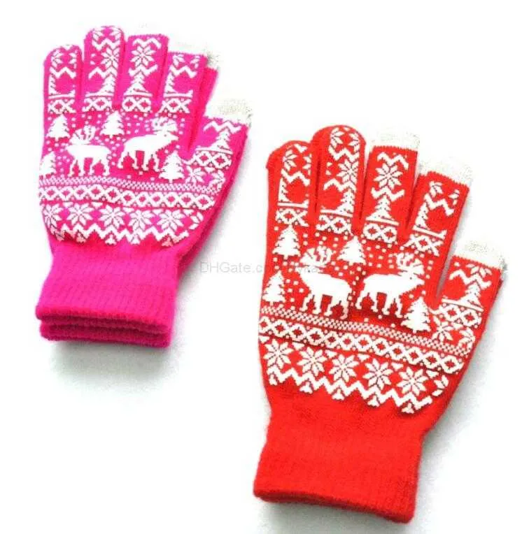 hiver chaud écran tactile gants ski en plein air sport gant laine tricot polaire gant magie tricot gants de vélo doigt écran tactile gant