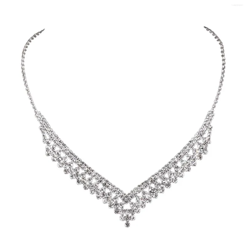 Серьги ожерелья устанавливают 2PCS Свадебные украшения для свадебных украшений с двумя частями для невесты невесты.