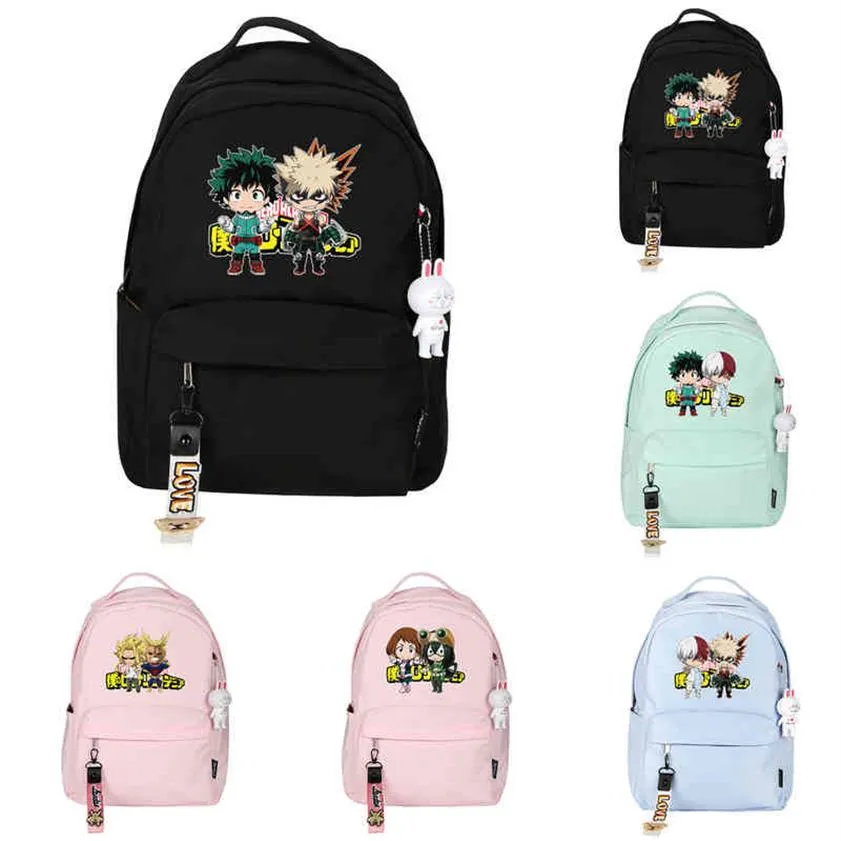 My Hero Academia Zaino Deku Bag Cosplay MHA Bookbag per Ragazzi Ragazze Cute Daily School Mochila296Y