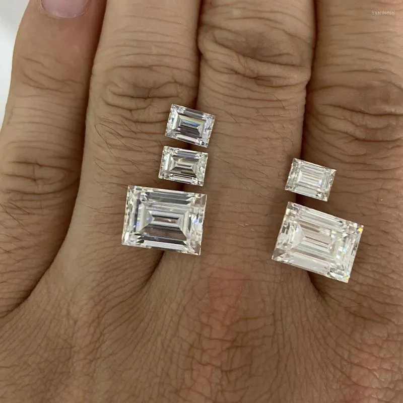 Pedras Preciosas Soltas 2 Pçs Muito Moissanita Diamante Corte Baguete Anel de Pedra Forma 2x5mm