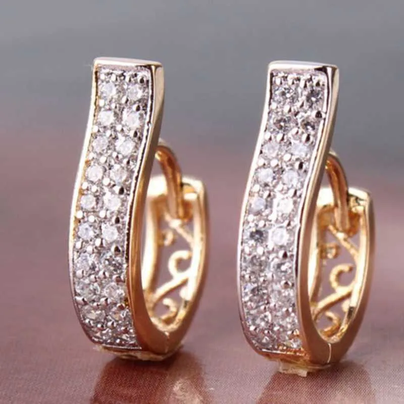 Vintage elegante oro rosa colorato in acciaio inossidabile carino perno adatto per orecchini da sposa in cristallo da donna gioielli spedizione diretta G230602