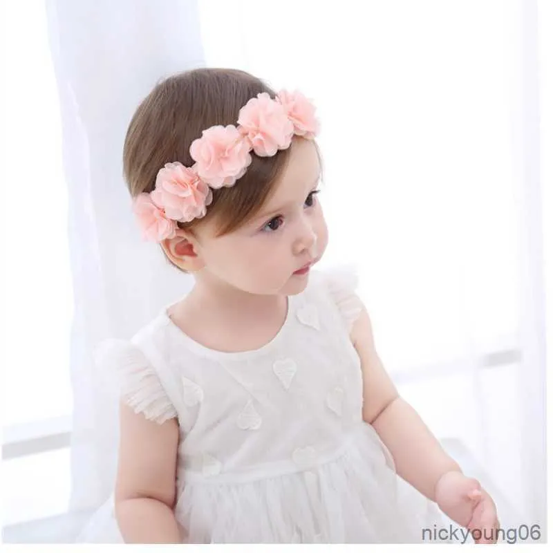 Accessori per capelli New Flower Kids Baby Girl Fascia per capelli Copricapo Puntelli per foto