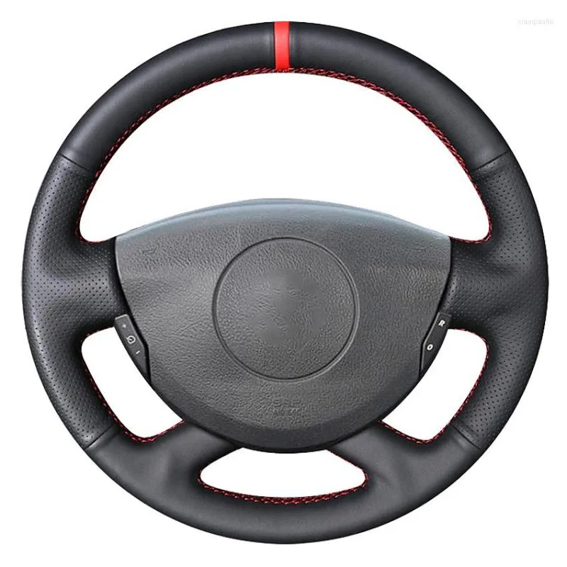 Housses de volant housse de voiture en cuir artificiel noir pour Laguna 2001-2007 Vel Satis 2001-2005 Grand Espace2003-2008 Trafic